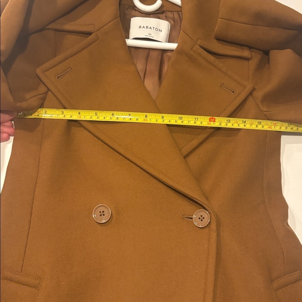 Babaton Tan Double-Breasted pea Coat - Picture 4 of 5